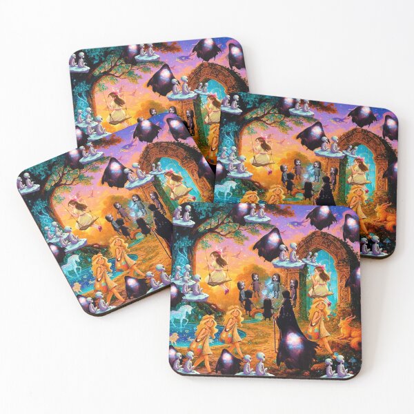 Item preview, Vintage Aliens Psychedelic Fairy Tale Life on Mars designed and sold by SoulArtSara.