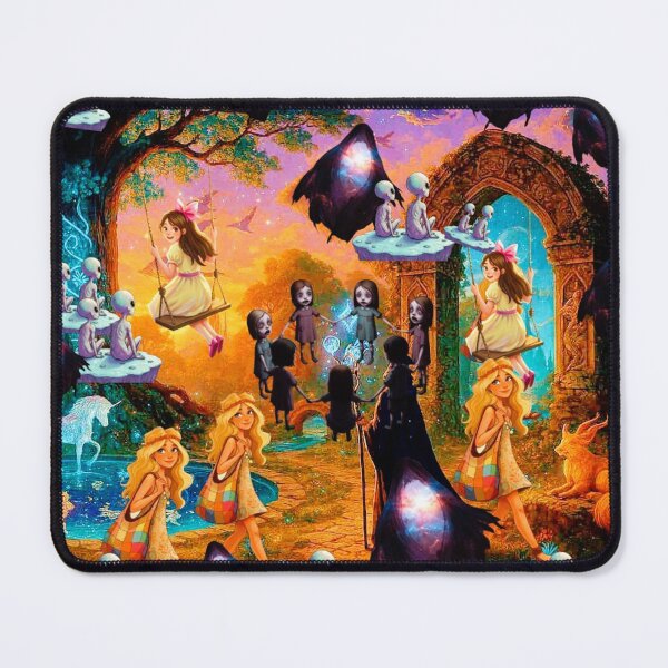 Item preview, Vintage Aliens Psychedelic Fairy Tale Life on Mars designed and sold by SoulArtSara.