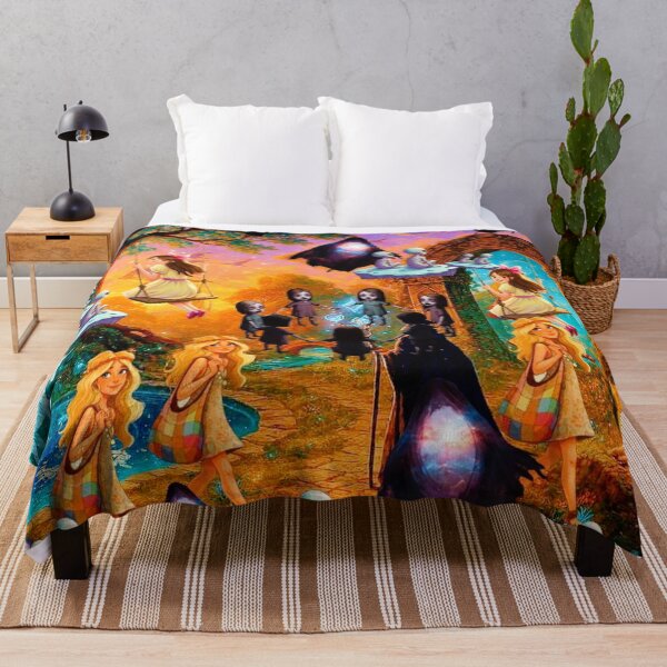 Item preview, Vintage Aliens Psychedelic Fairy Tale Life on Mars designed and sold by SoulArtSara.