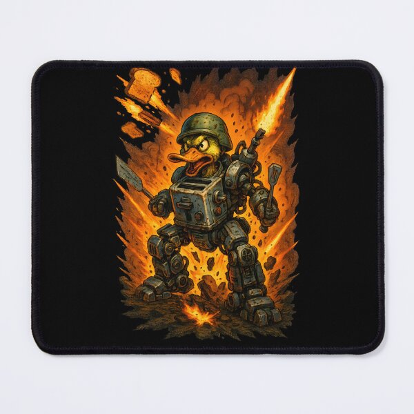Item preview, Battle Duck Mech – Explosive Toaster Warrior Duck in Combat Armor designed and sold by Shoot-The-Moon.