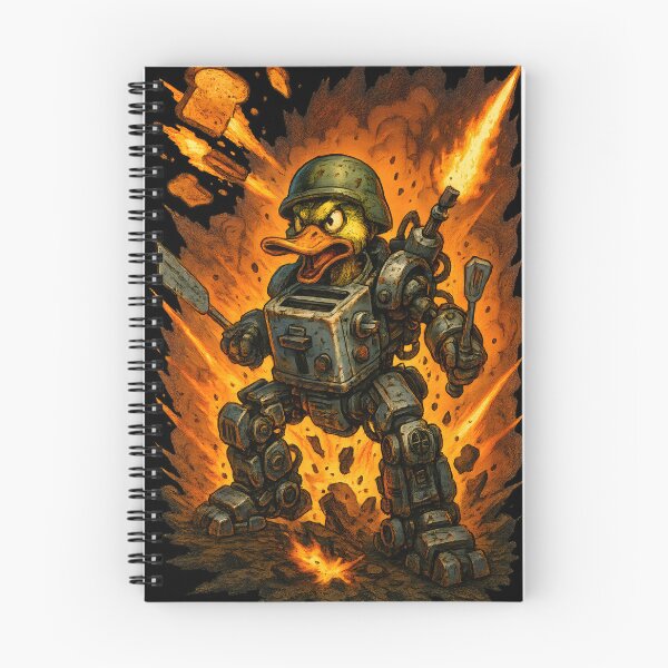 Item preview, Battle Duck Mech – Explosive Toaster Warrior Duck in Combat Armor designed and sold by Shoot-The-Moon.