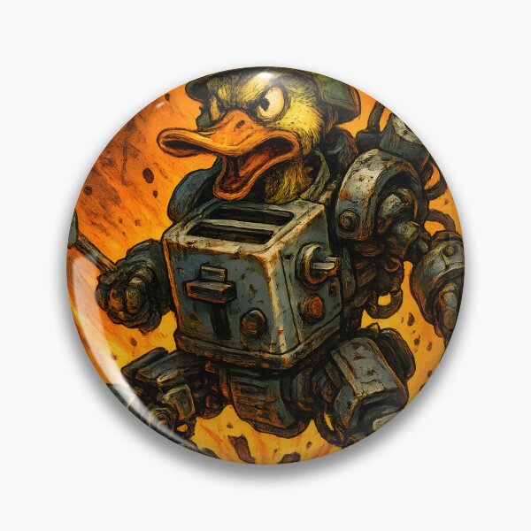 Item preview, Battle Duck Mech – Explosive Toaster Warrior Duck in Combat Armor designed and sold by Shoot-The-Moon.