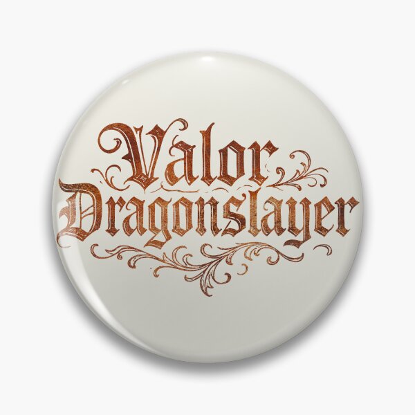Artikelvorschau, Valor Dragonslayer Ornamental Text Design #rost entworfen und verkauft von SteadyRolling.