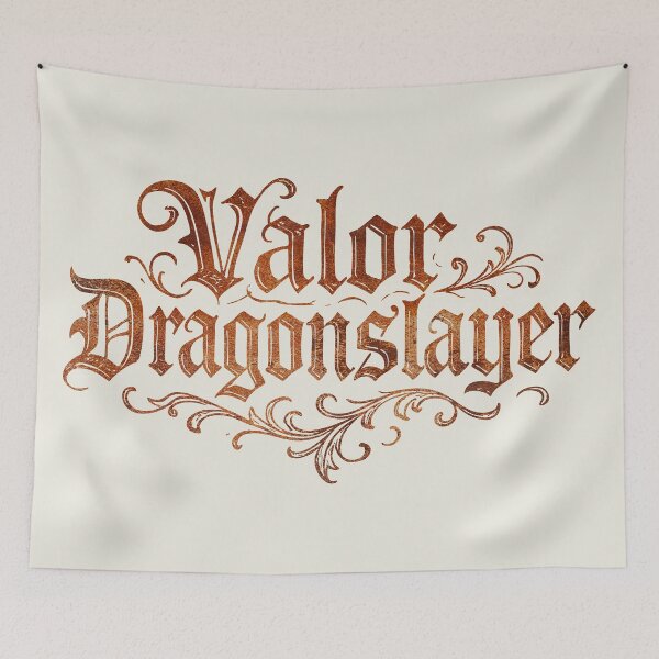 Item preview, Valor Dragonslayer Ornamental Text Design #rust designed and sold by SteadyRolling.