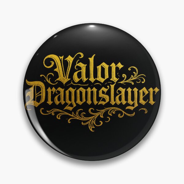 Artikelvorschau, Valor Dragonslayer Ornamental Text Design #gold entworfen und verkauft von SteadyRolling.