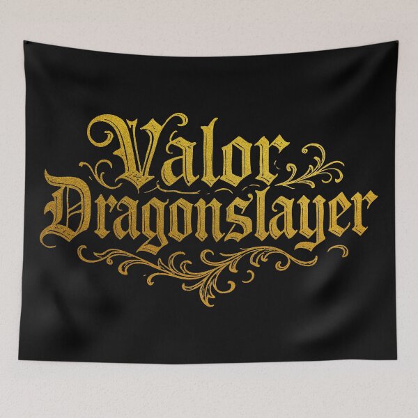 Item preview, Valor Dragonslayer Ornamental Text Design #gold designed and sold by SteadyRolling.