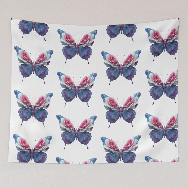 Item preview, Magical Blue Butterfly with Flower Petal Wings designed and sold by Anastasiia Yurevych.