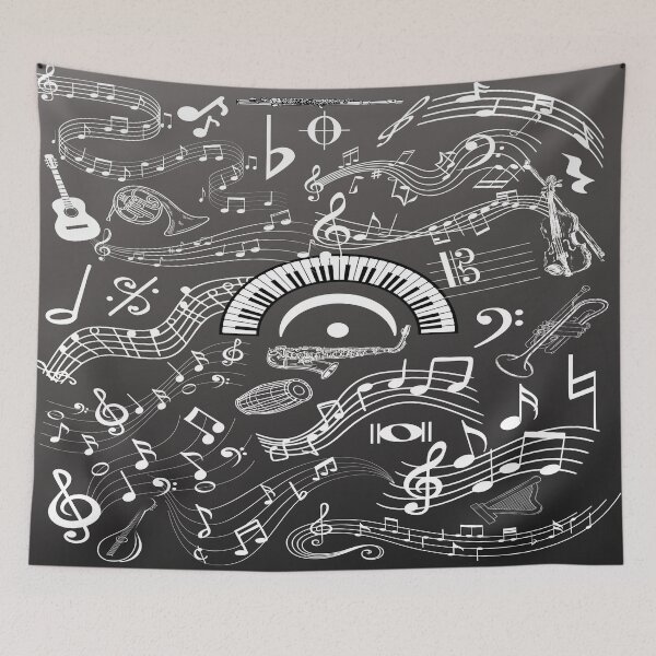 Item preview, Musical Notation & Instruments In Black & White designed and sold by BrightrDayMusicArt.