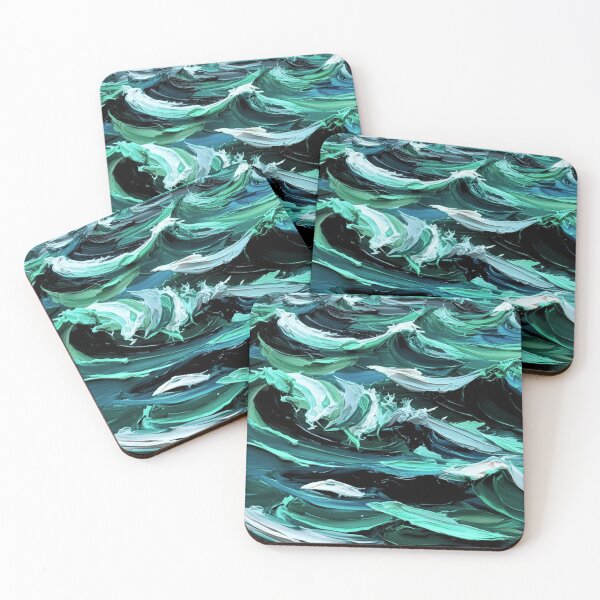 Item preview, abstract stormy ocean waves designed and sold by SKULLARTISTRY.