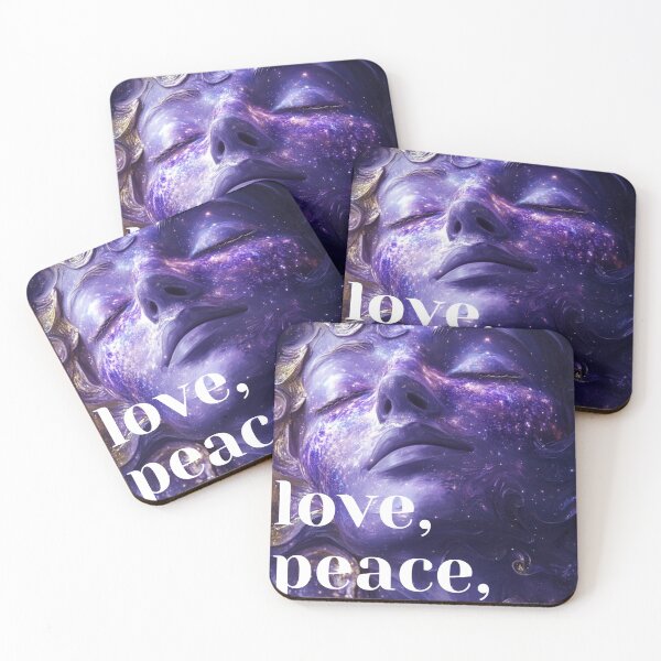 Item preview, Galactic Serenity – Love, Peace, and Joy Cosmic Portrait designed and sold by TeutaDesings.