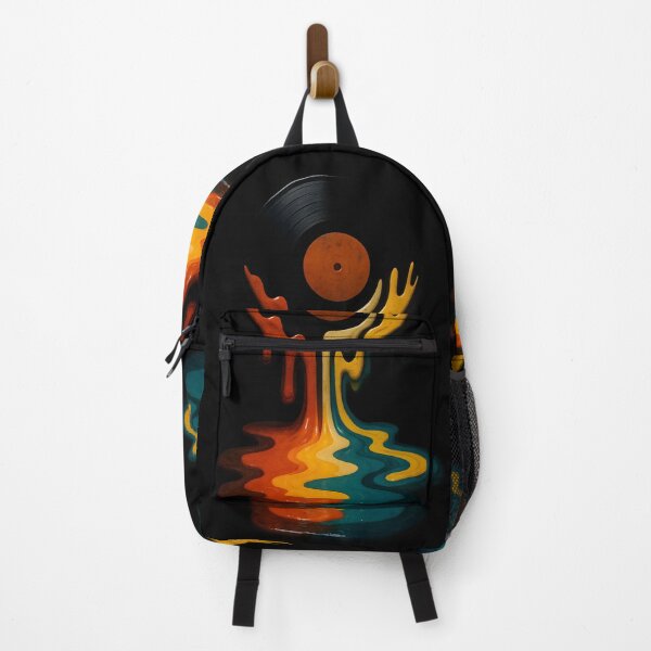 Item preview, Melting Vinyl Vibes – Retro Record Dripping with Colorful Grooves designed and sold by Shoot-The-Moon.