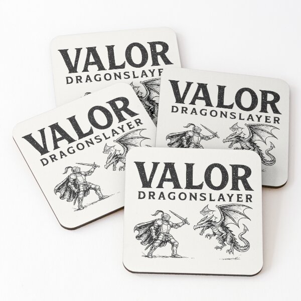 Item preview, Valor Knight Slaying Dragon Silhouette designed and sold by SteadyRolling.