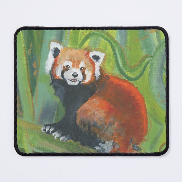 Item preview, Mischief- Red Panda Abstracted Bamboo Background designed and sold by The Art Entropist.