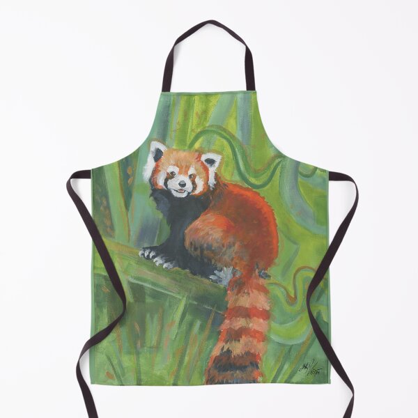 Item preview, Mischief- Red Panda Abstracted Bamboo Background designed and sold by The Art Entropist.