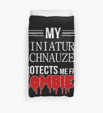 Zombie Zwergschnauzer - Geschenk für Zwergschnauzer-Besitzer Bettbezug