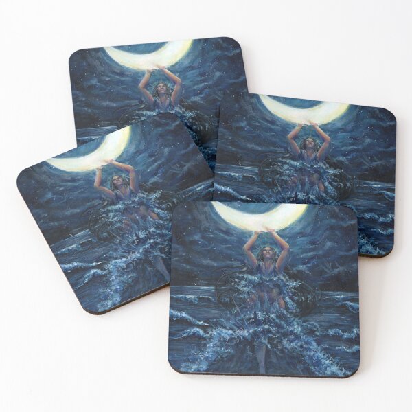 Item preview, Moonlight Tide- Fantasy Ocean Nymph Scene designed and sold by The Art Entropist.