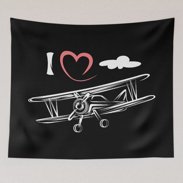 Item preview, Oldschool airplane with heart - aviation love designed and sold by AndreMi.