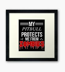 Zombie Pitbull - Gift For Pitbull Owner Framed Print