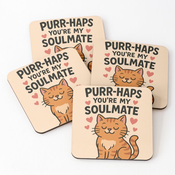 Item preview, Purr-haps You’re My Soulmate – Sweet cat declaration of love designed and sold by PixelForge.com.de.