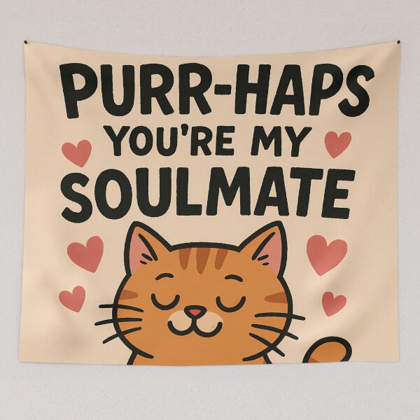 Item preview, Purr-haps You’re My Soulmate – Sweet cat declaration of love designed and sold by PixelForge.com.de.