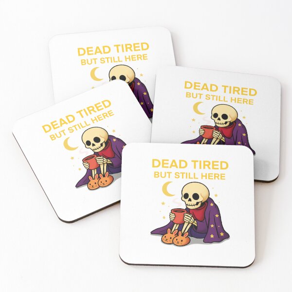 Item preview, Dead Tired But Still Here- Cozy Skeleton Art designed and sold by Copenest.