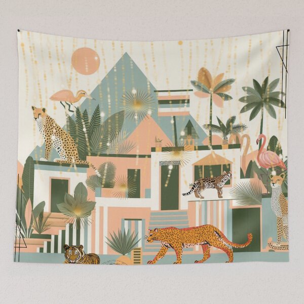 Item preview, Elegant Gold Tropical Jungle Pattern | Botanical Palm Leaves Design designed and sold by Sugar Wisdom .