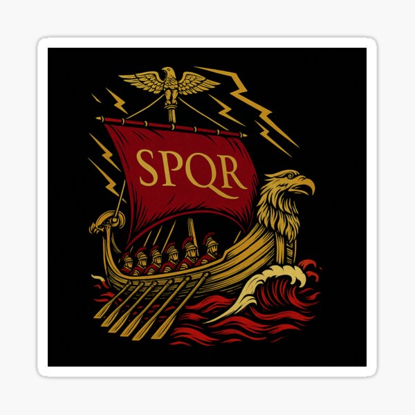 Item preview, เสื้อยืด Roman Warship Trireme – SPQR Eagle & Lion, Bold Ancient Battle Design designed and sold by Chaiyapreuk .