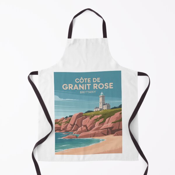 Item preview, Côte de Granit Rose Brittany – Retro Vintage Lighthouse & Pink Rocky Coast designed and sold by pod24.