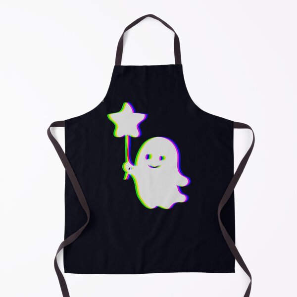 Item preview, Magical Glitch Ghost with Wand – Retro Cute Spooky Style designed and sold by Taans-Creation.
