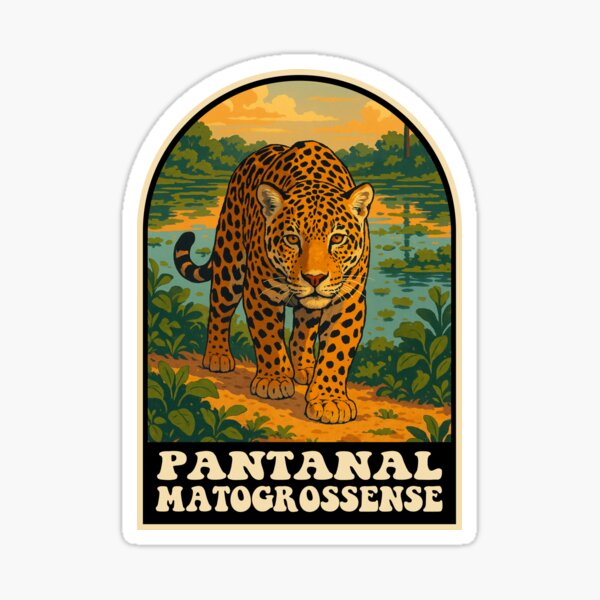 Item preview, Pantanal Matogrossense Jaguar Brazil Wildlife Art designed and sold by JackCurtis1991.