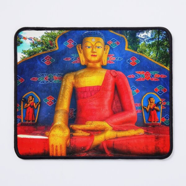 Item preview, Golden Buddha in Kathmandu Forest Shrine designed and sold by Faruk Kalkan Travel Gallery.