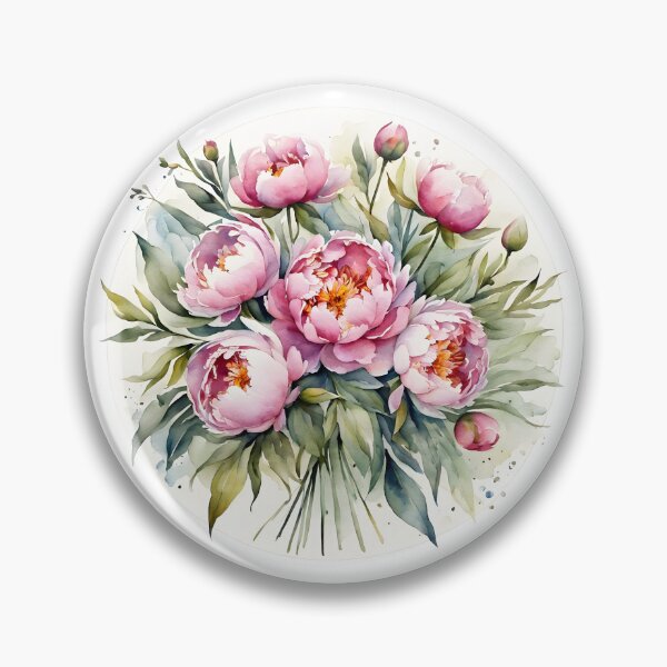 Item preview, Watercolor peonies designed and sold by PrintLabStudio.