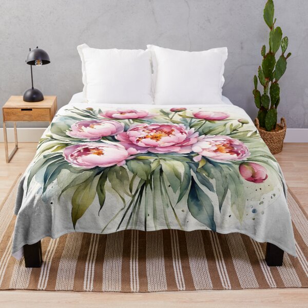 Item preview, Watercolor peonies designed and sold by PrintLabStudio.