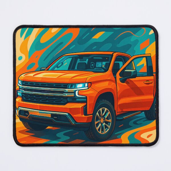 Item preview, Bold Pickup Truck Displayed In Vibrant Abstract Colorful Background designed and sold by RevUpDesign.