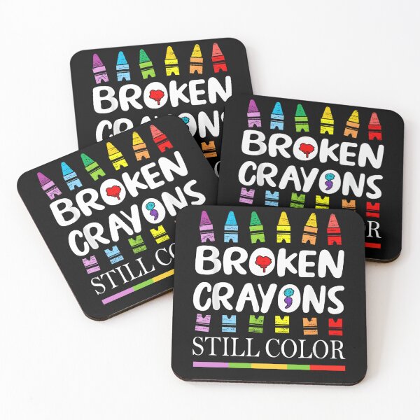 Item preview, Broken Crayons Still Color Typography Design designed and sold by kawaiivsglitch.
