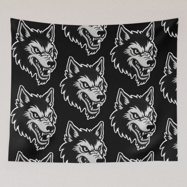 Artikelvorschau, Old School Wolf entworfen und verkauft von Black Wolf Style.