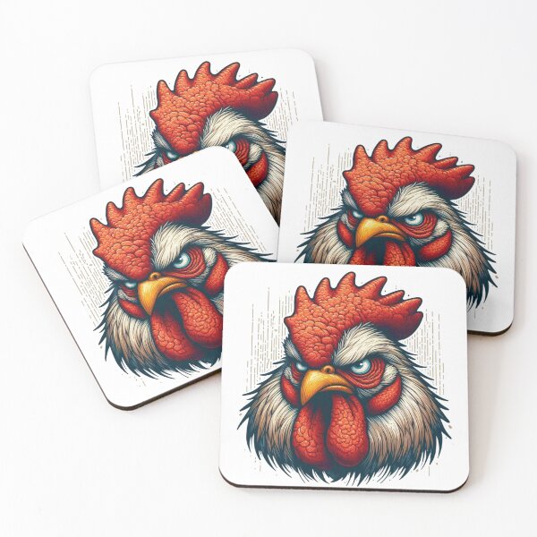 Item preview, Angry Rooster Head – Fierce Chicken Art with Bold Attitude designed and sold by gkhanco.