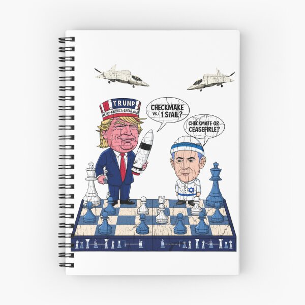 Item preview, Nuclear Chess: Trump vs Bibi Middle East Showdown - Satirical Anime Art, trump 2029, trump 2028, designed and sold by Tzemo101.