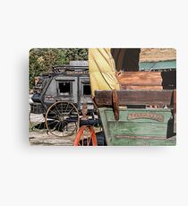 Westward Wagons Metal Print