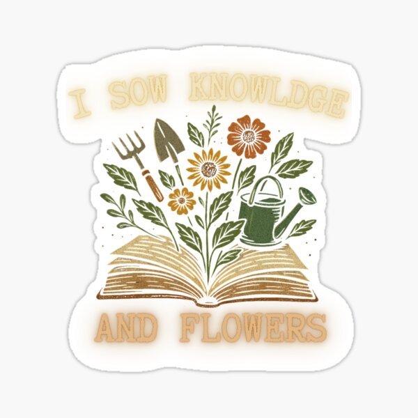 Item preview, I Sow Knowledge and Flowers – Teacher Gardener Vintage designed and sold by PeteLawliiet.