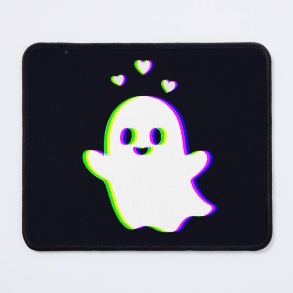 Item preview, Cute Glitch Ghost with Hearts – Kawaii Vaporwave Halloween Spirit designed and sold by Taans-Creation.