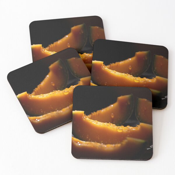 Item preview, Dark Moody Cantaloupe Melon – Dramatic Macro Photography designed and sold by ArtiQreate.