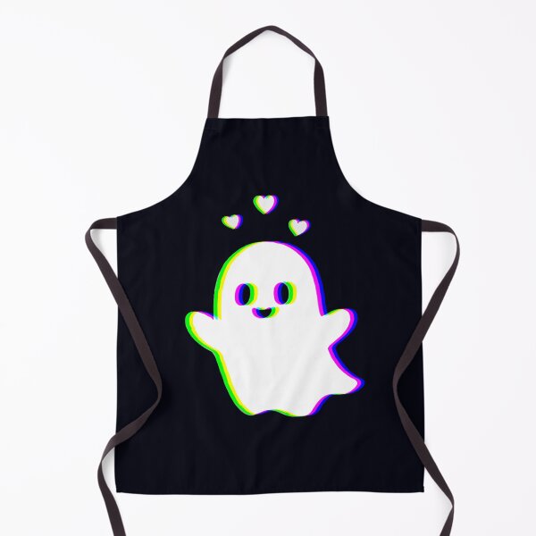 Item preview, Cute Glitch Ghost with Hearts – Kawaii Vaporwave Halloween Spirit designed and sold by Taans-Creation.