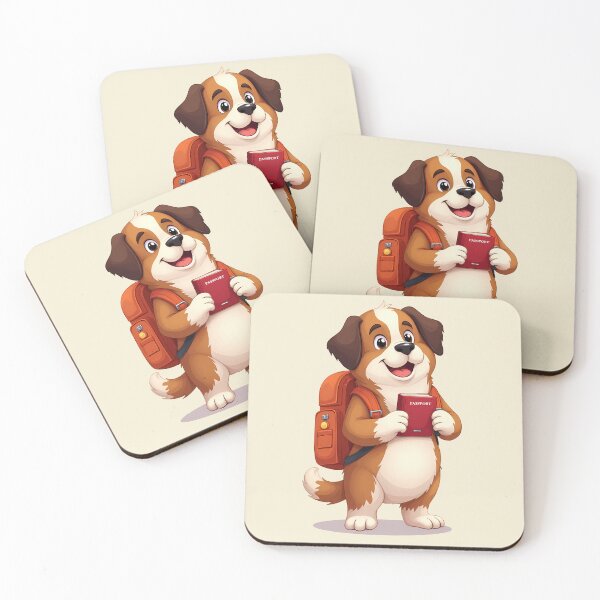 Item preview, Travel Pup with Passport – Cute Cartoon Dog Adventurer designed and sold by Fikuall.