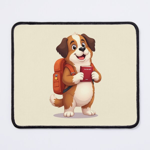 Item preview, Travel Pup with Passport – Cute Cartoon Dog Adventurer designed and sold by Fikuall.