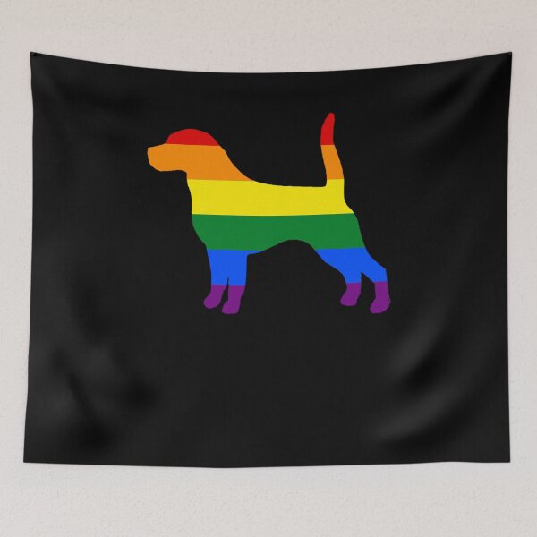 Item preview, Gay Dog Beagle Rainbow Gay Pride Flag designed and sold by KentuckyGirlTee.