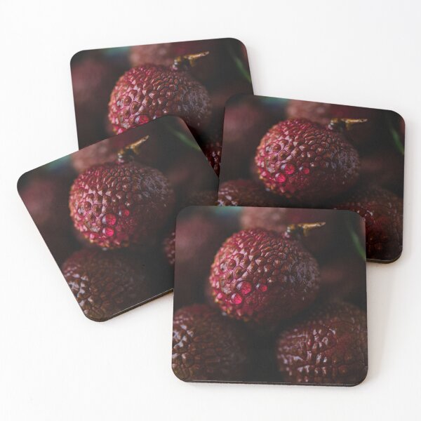 Item preview, Dark Moody Lychee – Ultra-realistic Fruit Macro Art designed and sold by ArtiQreate.