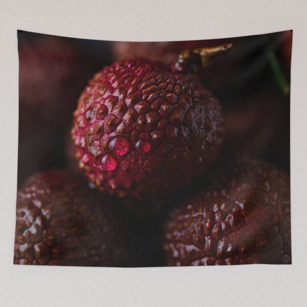 Item preview, Dark Moody Lychee – Ultra-realistic Fruit Macro Art designed and sold by ArtiQreate.