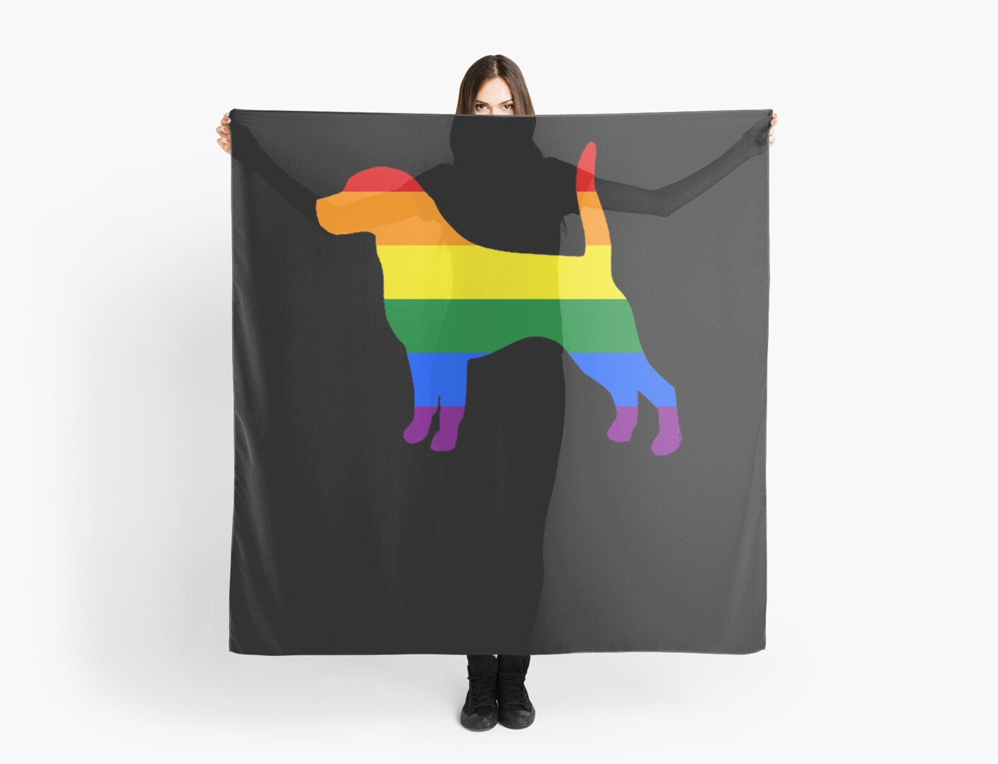 gay pride rainbow scarf