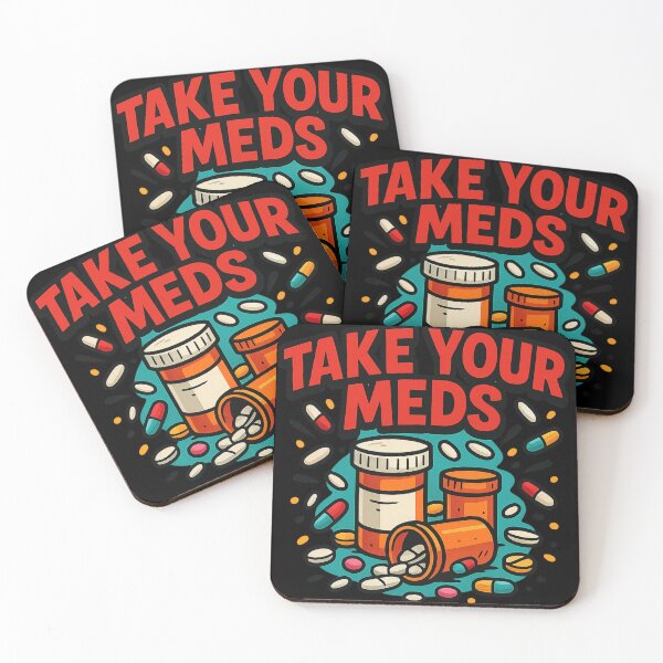 Item preview, Take Your Meds – Bold Graffiti x New School Tattoo Style designed and sold by TrashCultSupply.